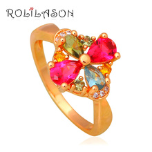 Wonderful Christamas gifts for friends Charming Crystal Color Crystal Gold Tone Fashion Jewelry Rings Size #6#7#8#9 JR2125 2024 - buy cheap