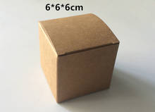 6*6*6 см квадратный коробки из коричневой бумаги пустой DIY конфетной бумаги подарочная картонная коробка коричневая упаковочная коробка 200 штук \ Лот Бесплатная доставка 2024 - купить недорого