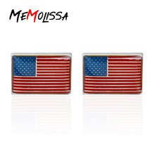 Memolissa-gemelos con diseño de bandera americana para hombre, accesorio de lujo, con botones, joyería de alta calidad 2024 - compra barato