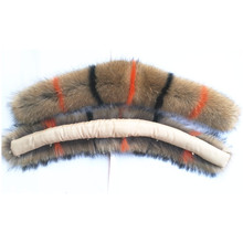 New real fur Parka collar wholesale price natural raccoon fur scarves for women autumn winter jackets hood collar S807 2024 - buy cheap