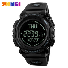 SKMEI-Reloj de pulsera multifunción para hombre, cronógrafo Digital LED, resistente al agua, con brújula 2024 - compra barato