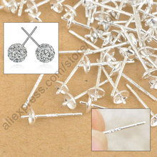 Fast Shipping Wholesale 500PCS Lot 925 Sterling Silver Ear Pin Pairs Stud Earrings Findings Supplies Back Lock Post Pad 2024 - buy cheap