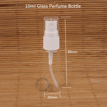 24 unids/lote 10ml botella de Perfume de vidrio contenedor pequeño para cosméticos Spray 10g embalaje recargable viaje con atomizador de plástico 2024 - compra barato