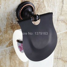 Bathroom Accessories Black Oil Brass Pattern Wall Mounted Toilet Paper Roll Holder  aba215 2024 - buy cheap