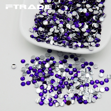 5mm redondo prego arte acrílico strass grande venda violeta cor 5000 pçs flatback não hotfix strass para roupas decoração diy 2024 - compre barato