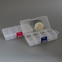 Caja de almacenamiento de plástico con compartimentos ajustables para joyería, organizador de exhibición de Joyas, pendientes, cuentas, tornillos, 8 rejillas 2024 - compra barato