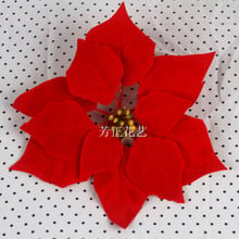 Flor do natal poinsettia flor grande/19 cm flores Artificiais adereços de decoração de natal Decoração Da Árvore de Natal 6 pçs/lote 2024 - compre barato