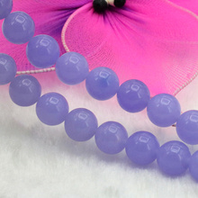 New arrival 10mm Purple Chalcedony Stone Round loose beads DIY Women Manual jewelry Accessories making design ornaments 15'' 2024 - buy cheap