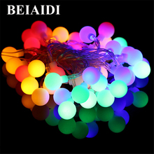 BEIAIDI 2M 5M 10M LED String Fairy Lights with Cherry Balls LED Globe Waterproof Starry Light for Garden Christmas Wedding Party 2024 - buy cheap