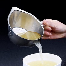 German kitchen soup filter household stainless steel kitchen oil separation bowl soup oil separator bowl 2024 - buy cheap