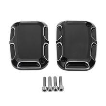 Motorcycle Pair Brake Master Cylinder Covers For Harley Electra Glide Road King FLH FLHR 2008-2017 V-Rod Muscle 09-17 2024 - buy cheap
