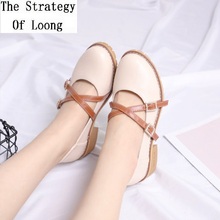 Spring Autumn New Japan Style Retro Thick Heels Round Toe Shallow Buckles Belt Women Casual Pumps Ladies Mary Janes Shoes 0406 2024 - buy cheap