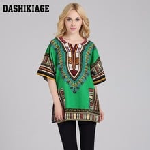 Camisa Dashiki africana, prenda de vestir, estilo Vintage, con estampado colorido Hippie, Tribal, bohemio, para Festival 2024 - compra barato