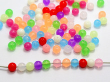 500 Mixed Color Acrylic Smooth Ball Round Beads 6mm Jelly Tone 2024 - buy cheap