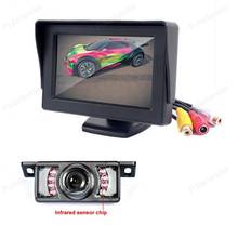 2 video input 4.3 inch Car Rearview Monitor TFT LCD display With Waterproof Night Vision 7 LED reversing Camera 2024 - buy cheap