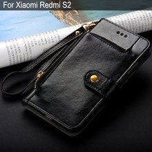 Capa de couro para xiaomi redmi s2, acessório de luxo na moda, com suporte para cartão e carteira 2024 - compre barato