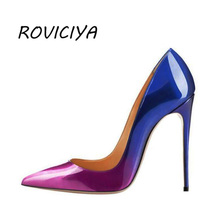 Gadually Changing Color Shoes Woman High Heels Wedding Shoes Women Pumps Pointed Toe Sexy 12 cm Stilettos QP019 ROVICIYA 2024 - buy cheap