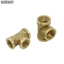 Brass Tee 1/2" 3/4" BSP Female Thread 3 Way Type Pipe splitter Fitting Coupler For pipe connector 6PCS 2024 - buy cheap
