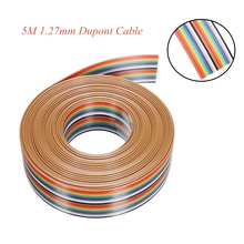 Cable plano de 5M, 20 pines, 1,27mm, paso DuPont, para conectores FC IDC de 2,54mm 2024 - compra barato