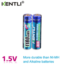 2 pçs/lote Baixa auto descarga 1.5 V KENTLI AAA 1180mWh li-ion polymer Baterias Recarregáveis da bateria 2024 - compre barato