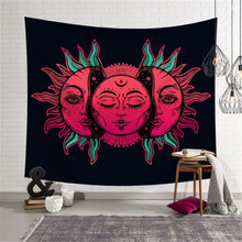 Sun moon palm mandala indiano tapeçaria hippie parede pendurado colcha lance capa boêmio praia esteira decoração de casa 95x73cm cobertor 2024 - compre barato