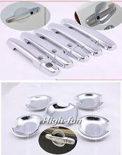 New Chrome Car door handle + Cup Bowl covers with Smart Buttons For Toyota RAV4 5 Door 2006 2007 2008 2009 2010 2011 2012 2013 2024 - buy cheap