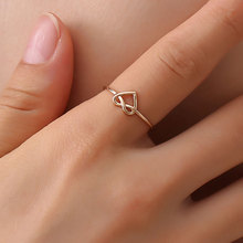 Регулируемое кольцо в форме сердца, Золотое кольцо черного цвета, простые обручальные кольца для женщин, модные ювелирные изделия 2018, кольца для женщин 2024 - купить недорого