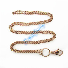 Hot selling  32 inches stainless steel floating locket chain rose gold rolo chain glass memory locket chains 80cm 2024 - buy cheap
