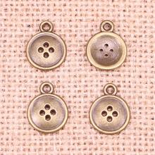 106 Uds. Plateados de colgantes de bronce antiguo de 13mm, Charms de joyería hechos a mano, joyería de bronce tibetano 2024 - compra barato