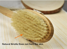 Natural Bristle Body Brush Long Handle Wooden Brush Massager Body Bath Shower Back Brush Spa hemp rope Non-slip 2024 - buy cheap