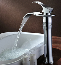 Contemporary Chrome Finish single Hole Single Handle Vessel Bathroom Sink tall  Faucet 2024 - buy cheap