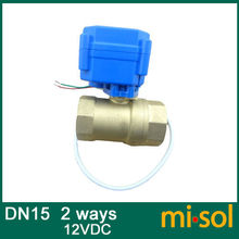 10pcs/lot motorized ball valve DN15, 2 way, electrical valve 2024 - купить недорого