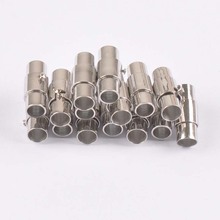 Fechos magnéticos redondos fortes de prata, 5 conjuntos para 3-8mm cordão de couro pulseiras diy conectores acessórios de fabricação 2024 - compre barato