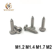 M1.2 M1.4 M1.7 M2 PWA Nickel Plated Cross Round Head Self Tapping Screw With Pad Pan Head Tapping Screws 2024 - buy cheap