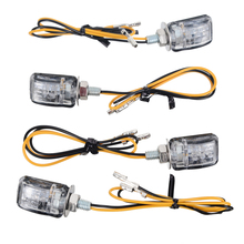 Mini seta indicadora de luz led para motocicleta, 4 unidades, âmbar, motocicleta, pisca-pisca, 27x17.5x19mm, lâmpada, escudo preto para honda 2024 - compre barato