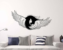 Adesivo de parede vinil belas asas anjo cristão asas religião deusa sala estar quarto decoração da sua casa decalque da parede 2cb3 2024 - compre barato