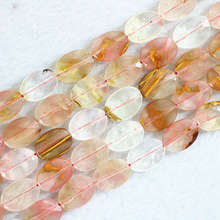 HOT watermelon Tourmaline 13x18mm oval Shape faceted loose Beads new diy jewelry 15" B498 2024 - buy cheap