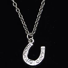 20pcs New Fashion Necklace 15x12mm lucky horseshoe horse Pendants Short Long Women Men Colar Gift Jewelry Choker 2024 - buy cheap