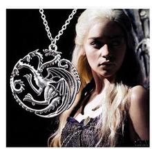 Fashion Movie Necklaces Game Of Thrones Targaryen Dragon Badge Charms Silver Pendant Necklace collares For Men 2024 - buy cheap