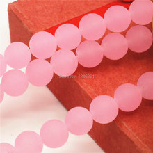 4 6 10 12mm Ornaments Pink Loose Beads Lucky Stone Accessory Parts Round Diy Jewelry Making Girls Women Gifts Gems Matting 2024 - buy cheap