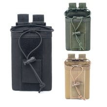 Bolsa táctica de nailon 1000D para deportes al aire libre, colgante militar Molle, Radio, walkie-talkie, bolsillo para revistas 2024 - compra barato