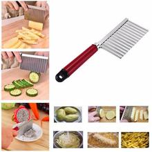 Kitchen 1 pc Potato Wavy Cutter Stainless Steel Vegetable Fruit Cutting Knife Potato Cucumber Carrot Waves Cutter Cooking Tools 2024 - buy cheap