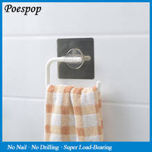 POSEPOP Strong Magic Flexible Sticker Plastic Hand Towel Ring Holder For Bathroom Towel Rack Multifunctional Storage Shelf 2024 - buy cheap