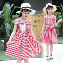 Girl Summer Dress 2018 Casual Plaid Girls Dresses Clothes Children Clothing For 3Y-14Y Kids Party Dress For Girls Princess 2024 - buy cheap