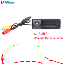 Car Parking Rear View Camera Assist CCD With Dynamic Line Reverse Trunk Handle Backup Camera For Audi A1 Skoda Octavia Fabia 2024 - buy cheap