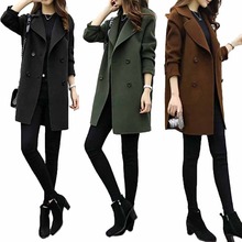 Women's double-breasted fashion long cocoon style baggy cloths big length windbreaker coat#278075 2024 - buy cheap