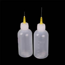 1 botella dispensadora de plástico de 50 ml con aguja de jeringa pegamento multifunción botella de pintura de Alcohol fabricación de modelos DIY 2024 - compra barato