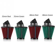 45 Degree 35mm/48mm Red/Green Bend Motorcycle Air Intake Filter Cleaner Universal Car Styling 2024 - buy cheap