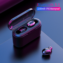 T2 Tws Wireless Bluetooth Earphones 5.0 TWS 3D stereo Bluetooth Headsets mini earbuds with charging box 2200 mAh Power bank 2024 - buy cheap