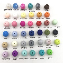 Baby Teething Silicone Round Beads 15mm Teething Oral care For Necklaces 100PC Round Silicone Beads BPA Free Set bracelet beads 2024 - buy cheap